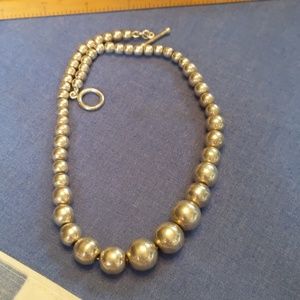 Sterling Silver graduated bead necklace